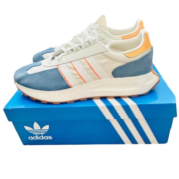 Adidas Retropy E5 Altered Blue White Orange Sneakers 11.5 Men’s EUC w/ Box & Tag